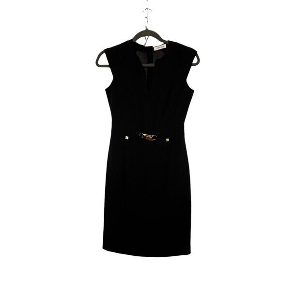 Calvin Klein Dresses & Skirts - Calvin Klein Buckled Sheath Little Black  Short Dress